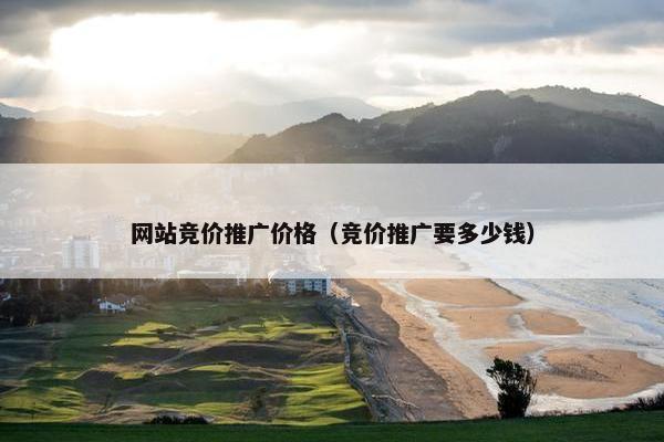 网站竞价推广价格（竞价推广要多少钱）