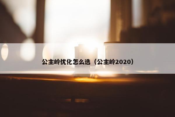 公主岭优化怎么选（公主岭2020）
