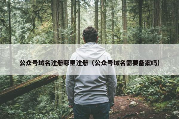 公众号域名注册哪里注册（公众号域名需要备案吗）
