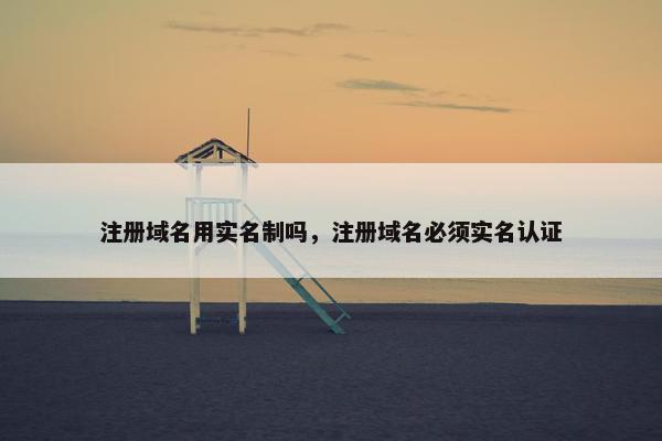 注册域名用实名制吗，注册域名必须实名认证