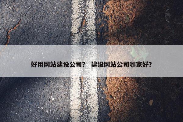 好用网站建设公司？ 建设网站公司哪家好？