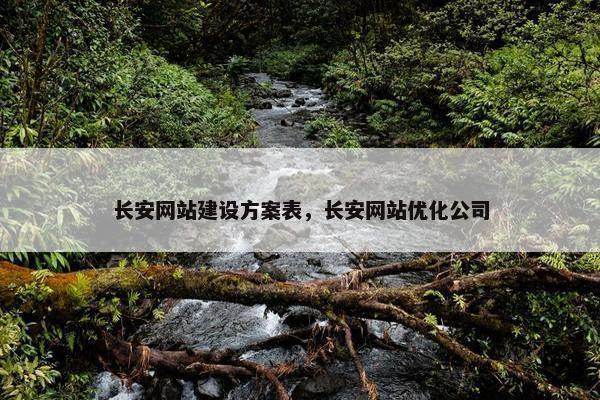 长安网站建设方案表，长安网站优化公司