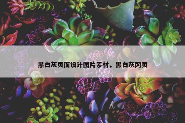 黑白灰页面设计图片素材，黑白灰网页