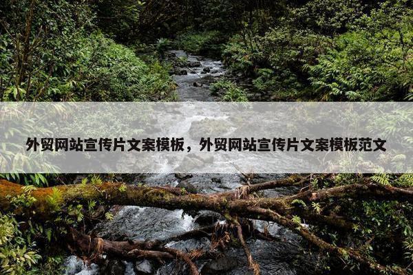 外贸网站宣传片文案模板，外贸网站宣传片文案模板范文