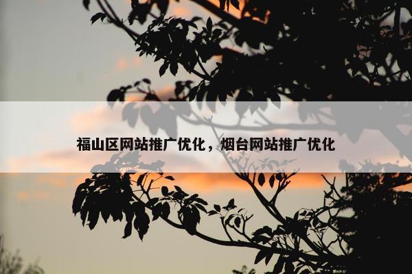 福山区网站推广优化，烟台网站推广优化