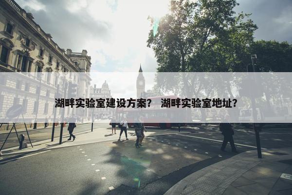 湖畔实验室建设方案？ 湖畔实验室地址？