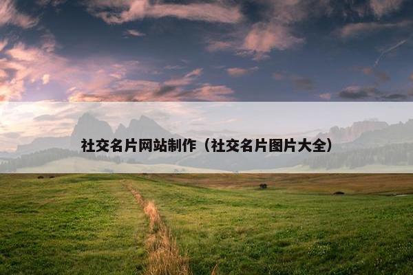 社交名片网站制作（社交名片图片大全）