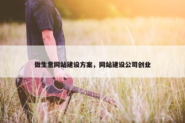 做生意网站建设方案，网站建设公司创业