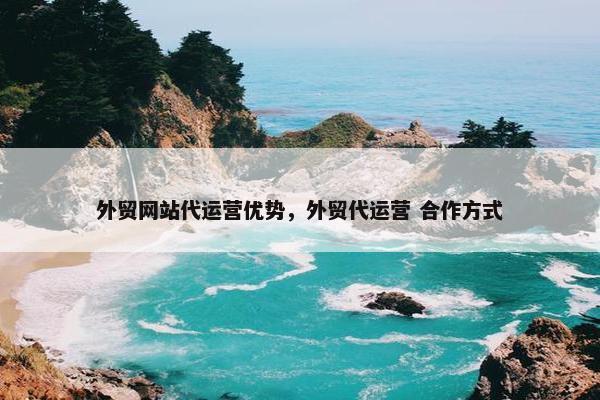 外贸网站代运营优势，外贸代运营 合作方式
