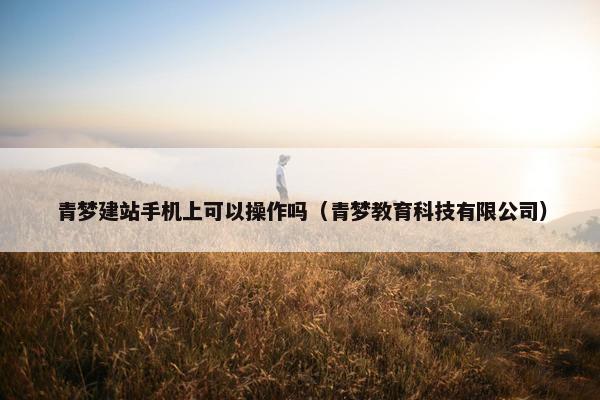 青梦建站手机上可以操作吗（青梦教育科技有限公司）