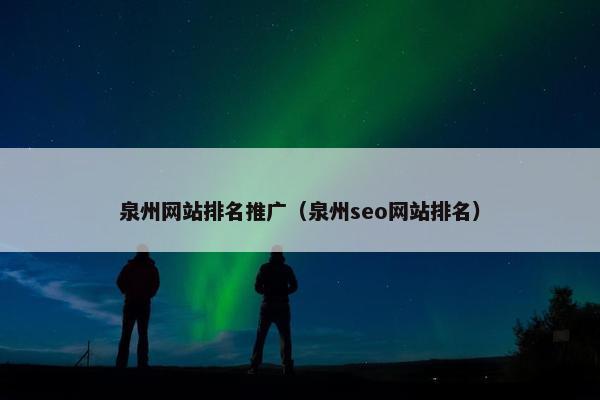泉州网站排名推广（泉州seo网站排名）