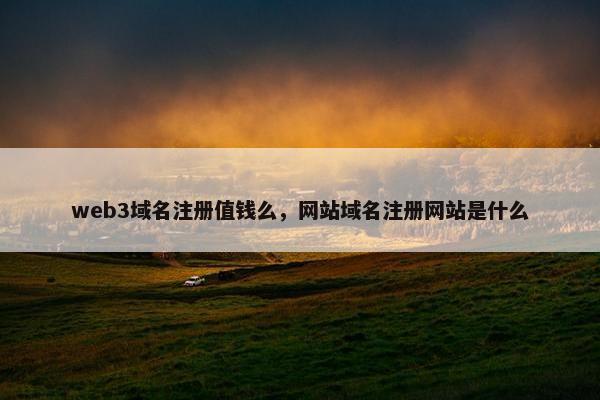 web3域名注册值钱么，网站域名注册网站是什么