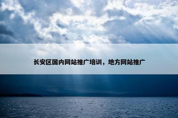 长安区国内网站推广培训，地方网站推广