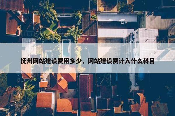 抚州网站建设费用多少，网站建设费计入什么科目