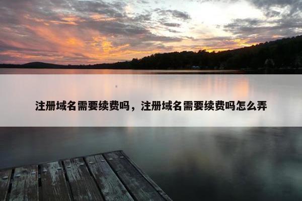 注册域名需要续费吗，注册域名需要续费吗怎么弄