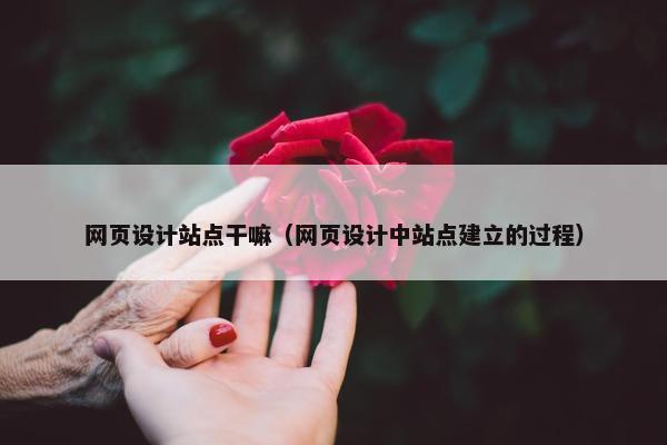 网页设计站点干嘛（网页设计中站点建立的过程）