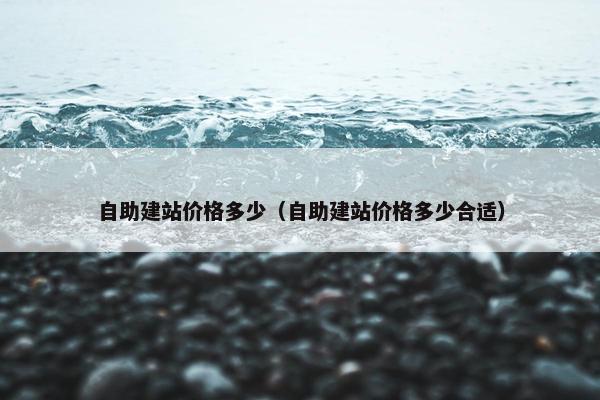 自助建站价格多少（自助建站价格多少合适）