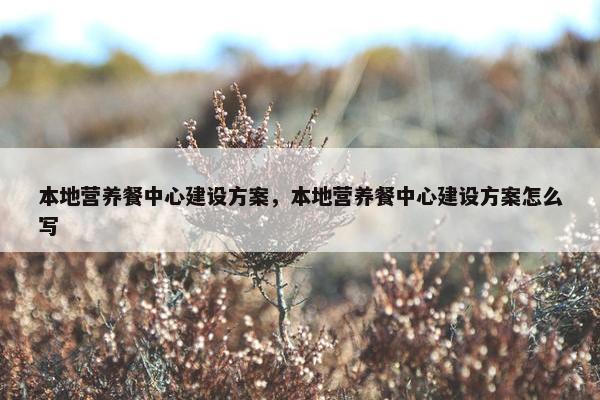 本地营养餐中心建设方案，本地营养餐中心建设方案怎么写