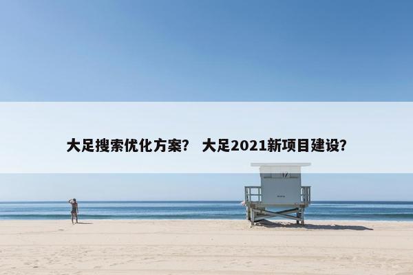 大足搜索优化方案？ 大足2021新项目建设？