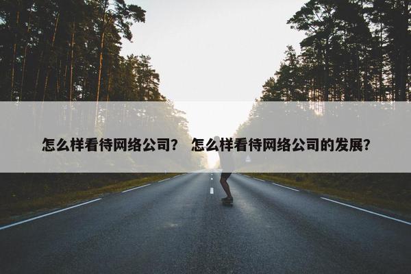 怎么样看待网络公司？ 怎么样看待网络公司的发展？