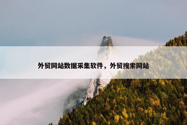 外贸网站数据采集软件，外贸搜索网站