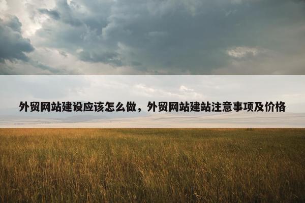 外贸网站建设应该怎么做，外贸网站建站注意事项及价格