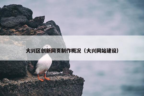 大兴区创新网页制作概况（大兴网站建设）