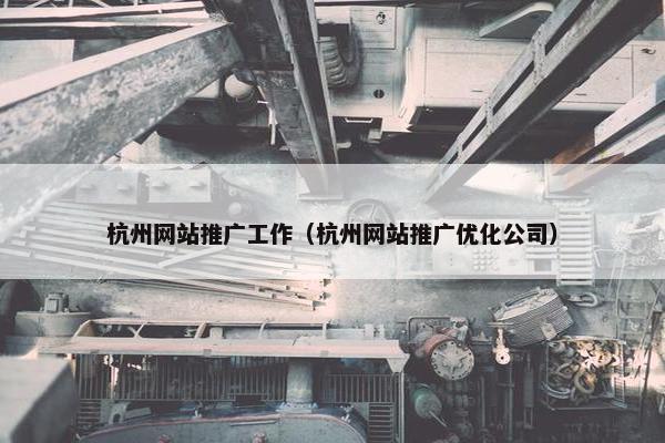 杭州网站推广工作（杭州网站推广优化公司）
