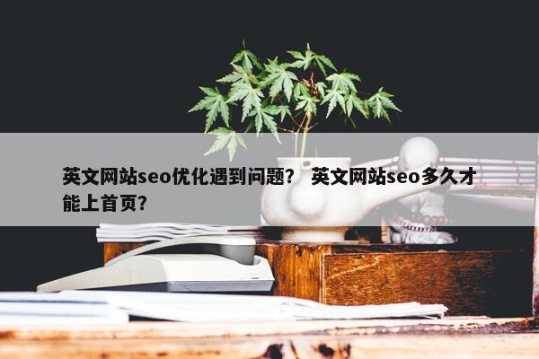 英文网站seo优化遇到问题？ 英文网站seo多久才能上首页？
