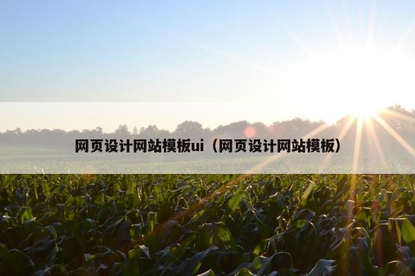 网页设计网站模板ui（网页设计网站模板）