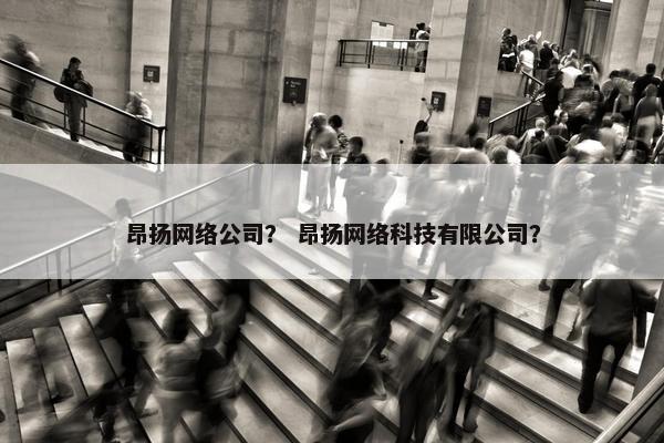 昂扬网络公司？ 昂扬网络科技有限公司？