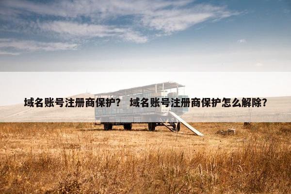 域名账号注册商保护？ 域名账号注册商保护怎么解除？