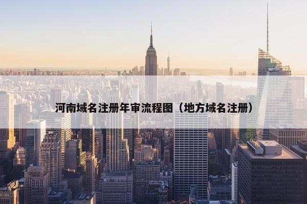 河南域名注册年审流程图（地方域名注册）