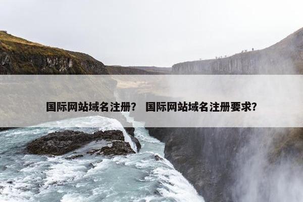 国际网站域名注册？ 国际网站域名注册要求？