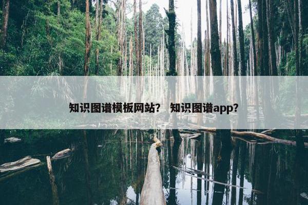 知识图谱模板网站？ 知识图谱app？
