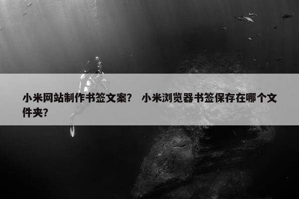 小米网站制作书签文案？ 小米浏览器书签保存在哪个文件夹？