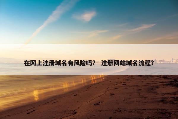 在网上注册域名有风险吗？ 注册网站域名流程？