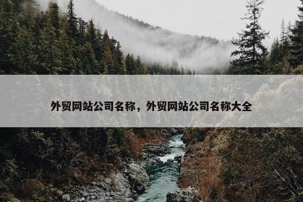 外贸网站公司名称，外贸网站公司名称大全