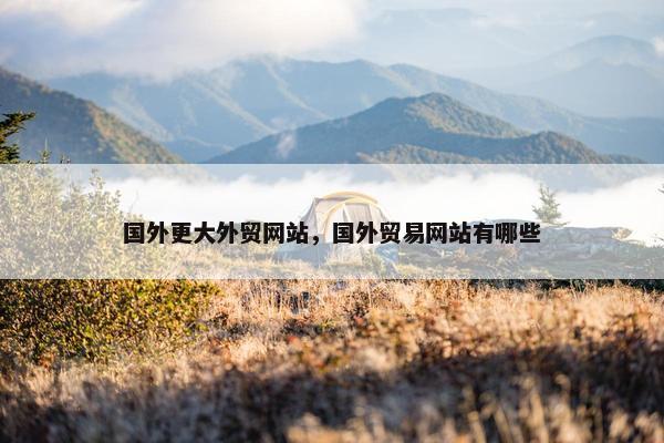 国外更大外贸网站，国外贸易网站有哪些