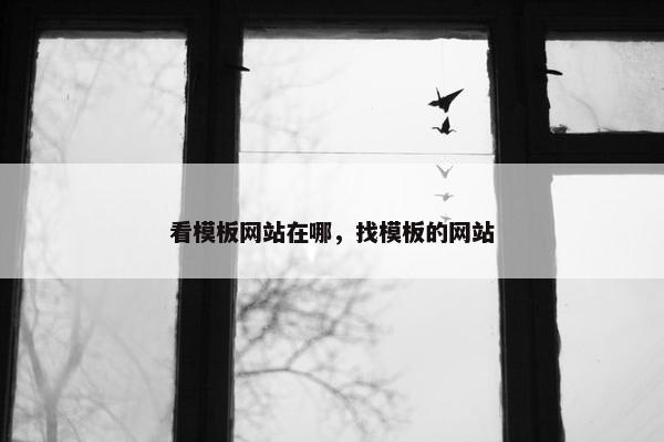 看模板网站在哪，找模板的网站