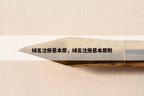 域名注册基本原，域名注册基本原则