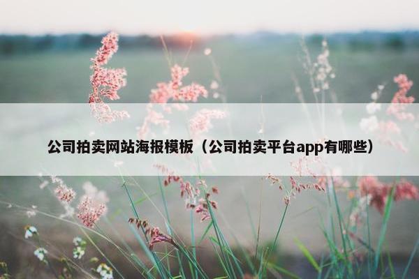 公司拍卖网站海报模板（公司拍卖平台app有哪些）