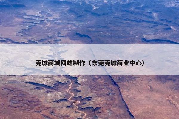 莞城商城网站制作（东莞莞城商业中心）