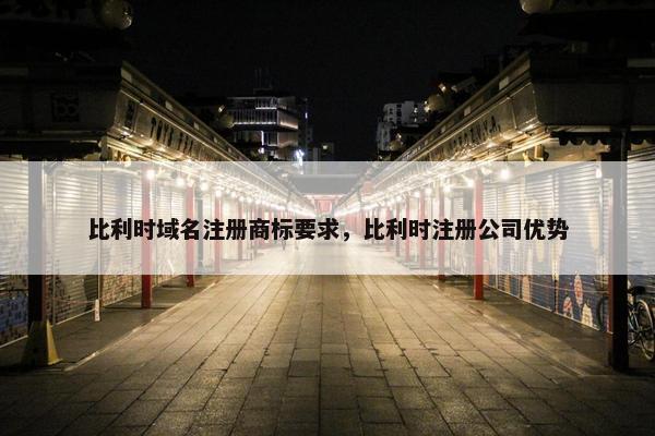 比利时域名注册商标要求，比利时注册公司优势