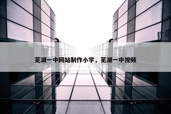芜湖一中网站制作小学，芜湖一中视频