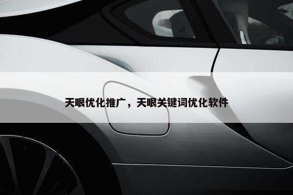 天眼优化推广，天眼关键词优化软件