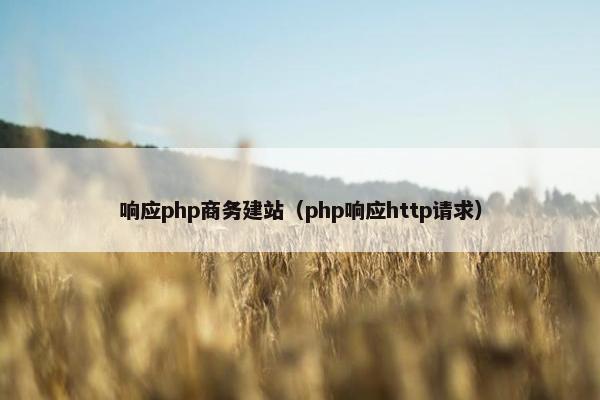 响应php商务建站（php响应http请求）