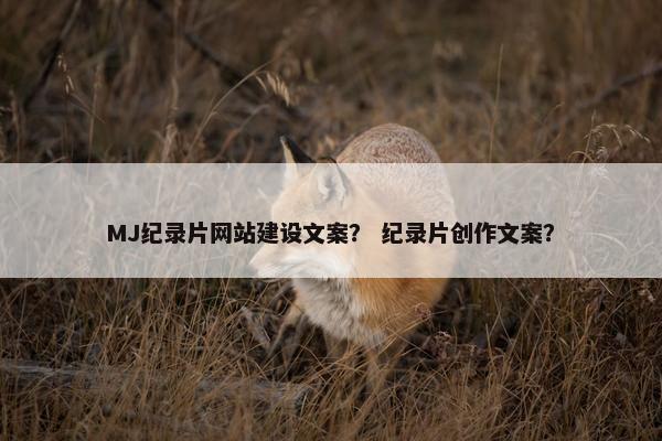 MJ纪录片网站建设文案？ 纪录片创作文案？