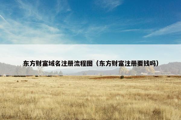 东方财富域名注册流程图（东方财富注册要钱吗）