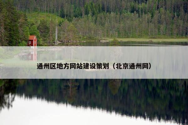 通州区地方网站建设策划（北京通州网）